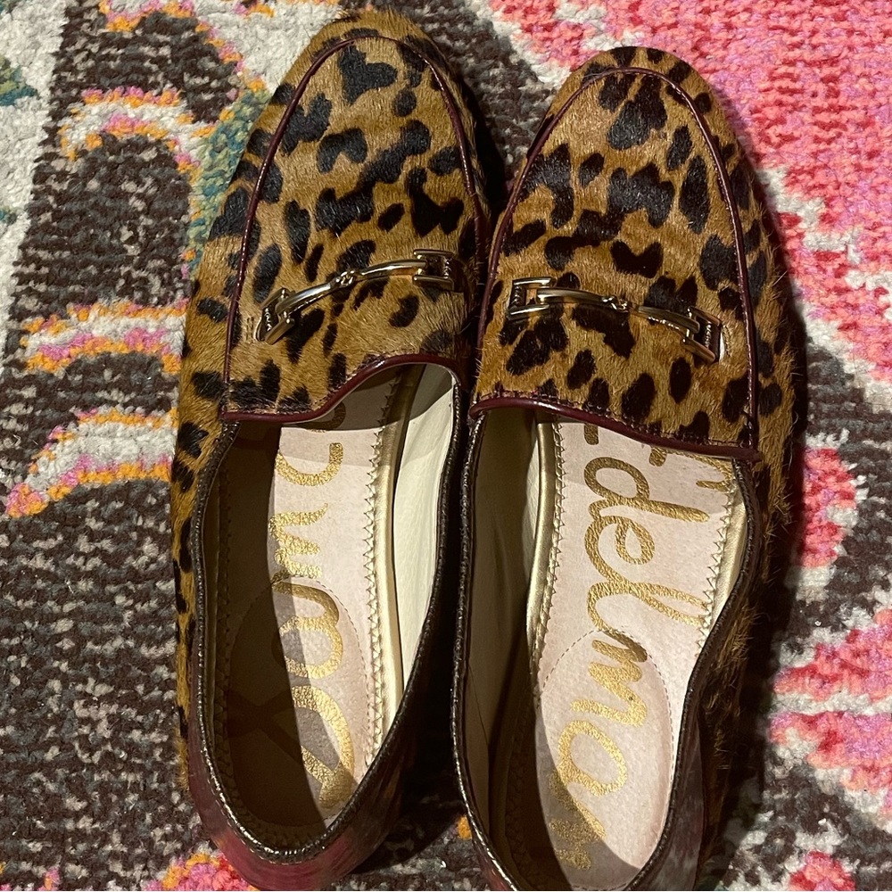 Sam Edelman Loraine Leopard Print Calf
Hair Loafers Size 10